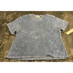 SMALL PERFECT WHITE TEE 100%Cotton Terry Cloth Donna T96Short Sleeve Crew